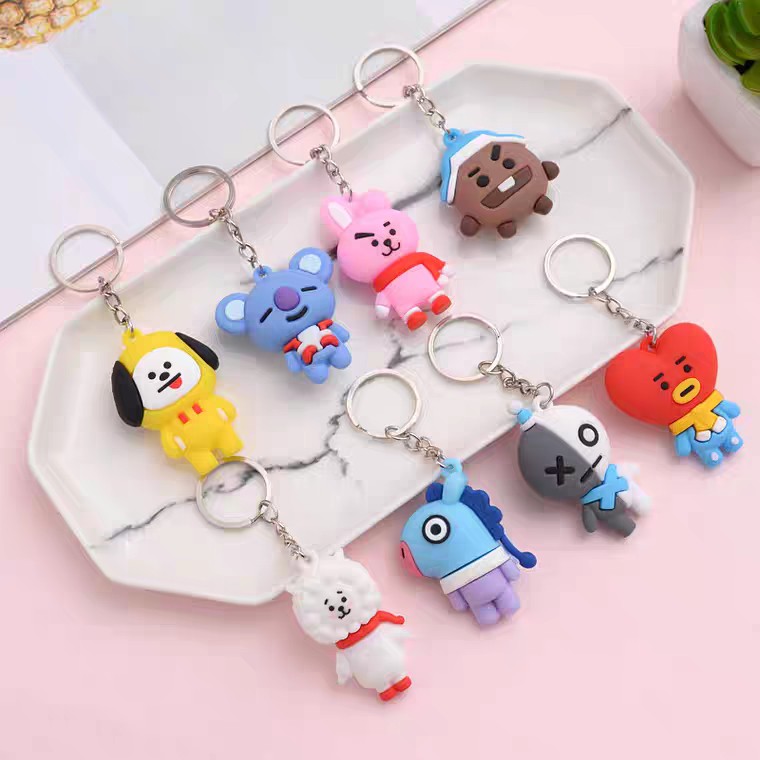 Móc Khóa Hình Các Nhân Vật Bt21 Của Bts Tata Cooky Chimmy Mank Van Koya Rj Shooky