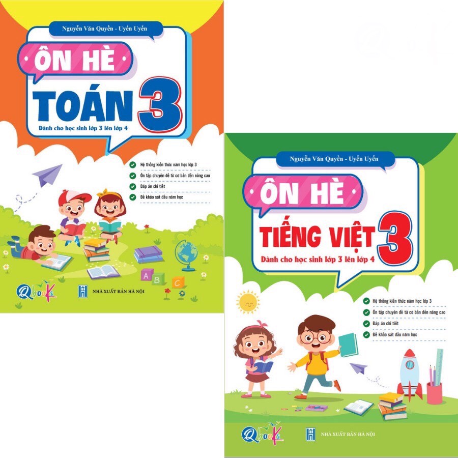 Sách - Combo Ôn hè Toán và Tiếng Việt 3 - Dành cho học sinh lớp 3 lên lớp 4 (2 cuốn)