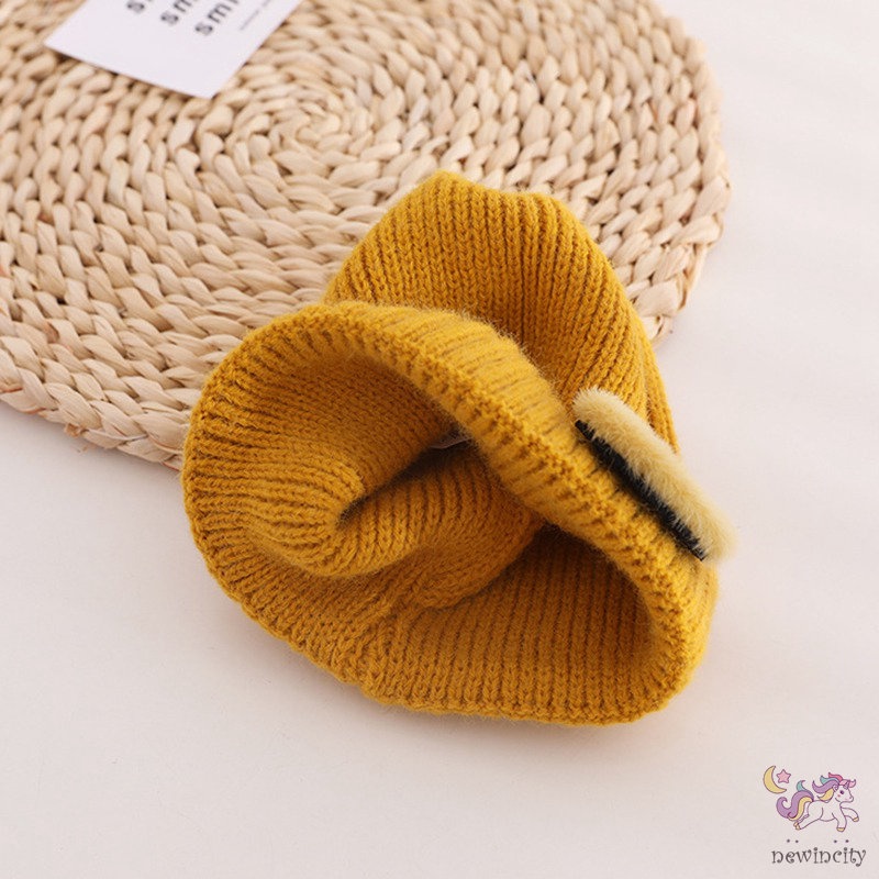 Mũ giữ ấm màu sắc kẹo ngọt co giãn tốt phong cách Hàn Quốc cho bé