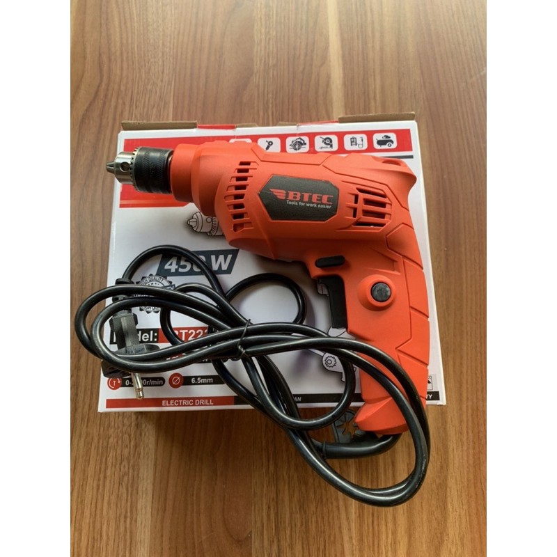 máy khoan điện , bắn vít , khoan lỗ khoan BTEC công suất 450w