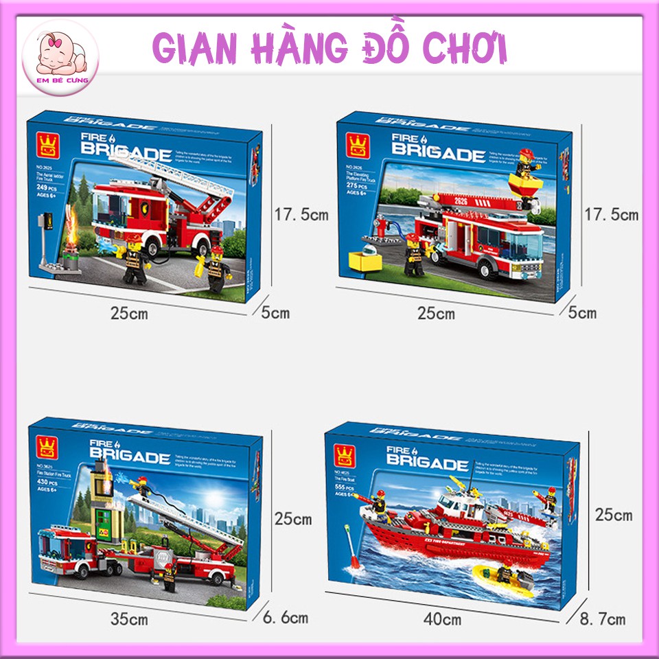 [RẺ VÔ ĐỊCH] Lego xe cứu hỏa giải cứu thế giới Fire Brigade cao cấp SPL7