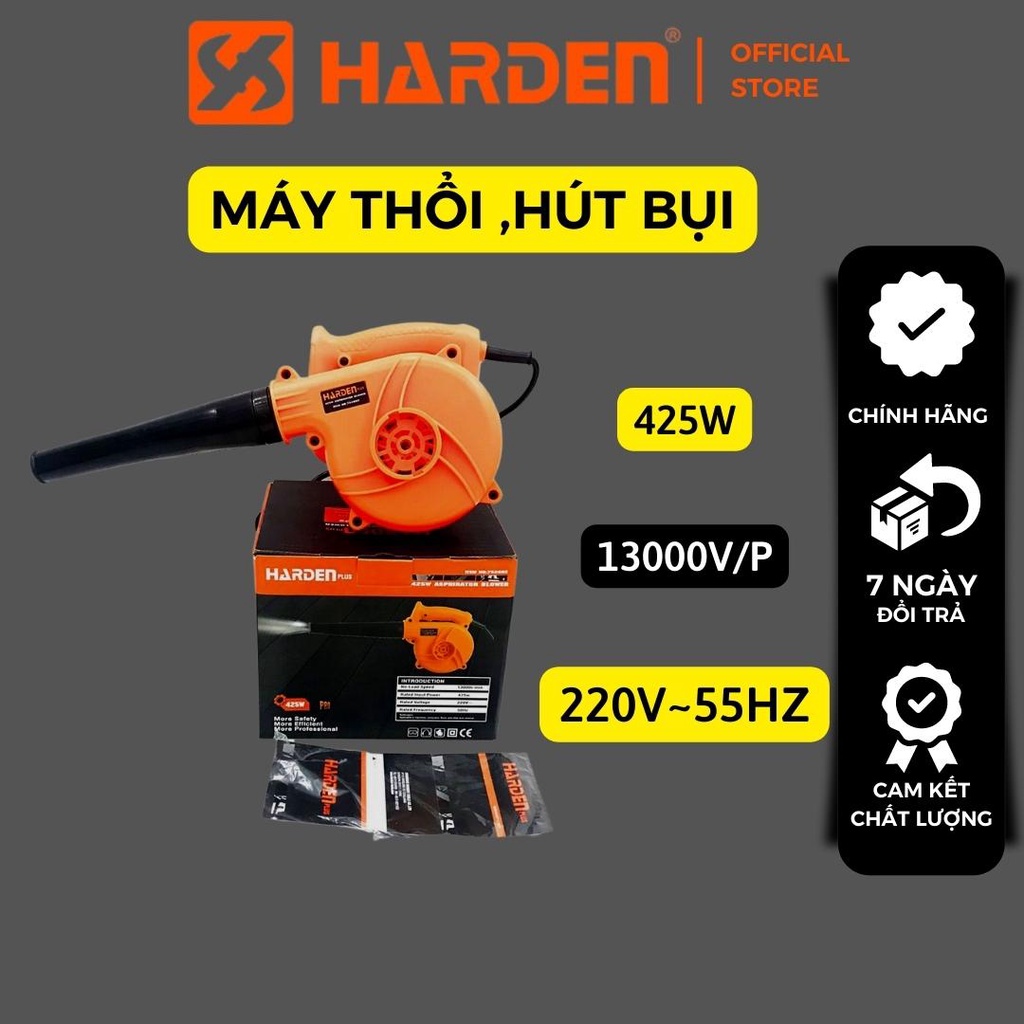 Máy hút thổi bụi 2 chiều Harden cầm tay  siêu mạnh chính hãng bảo hành 12 tháng