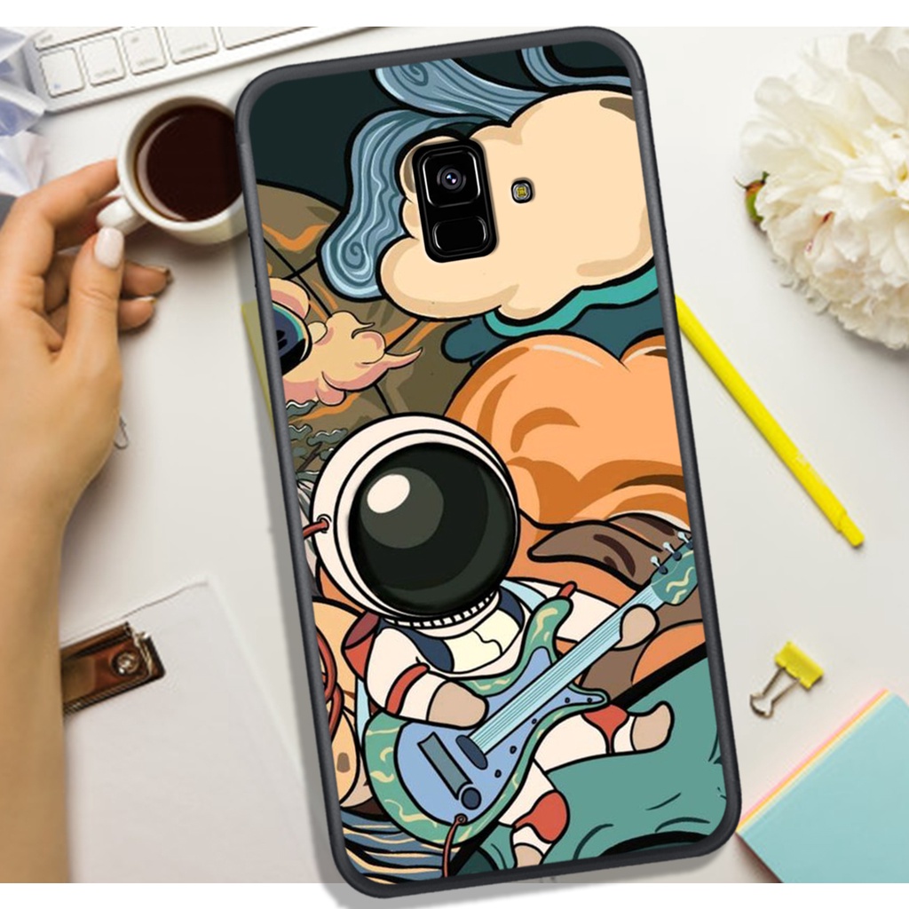 [ SIÊU HOT] ỐP LƯNG SAM-SUNG A6 2018/A5/A* 2018/J6 2018/A8 PLUS  , IN HÌNH ASTRONAUT PHI-HÀNH-GIA, MÀU SẮC BẮT MẮT