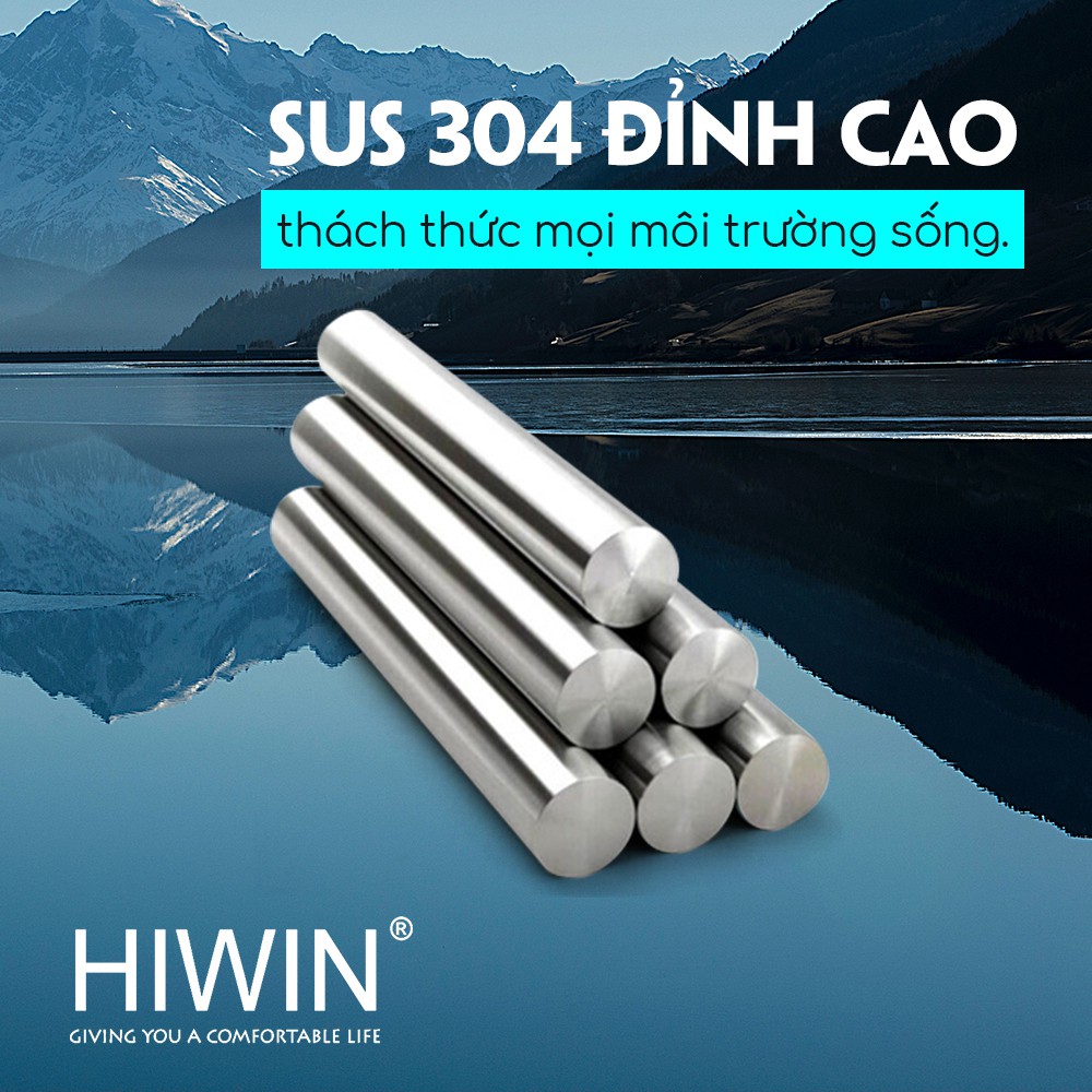 Giàn treo khăn inox 304 mặt gương cao cấp kích thước 600x220x105 Hiwin Y-639