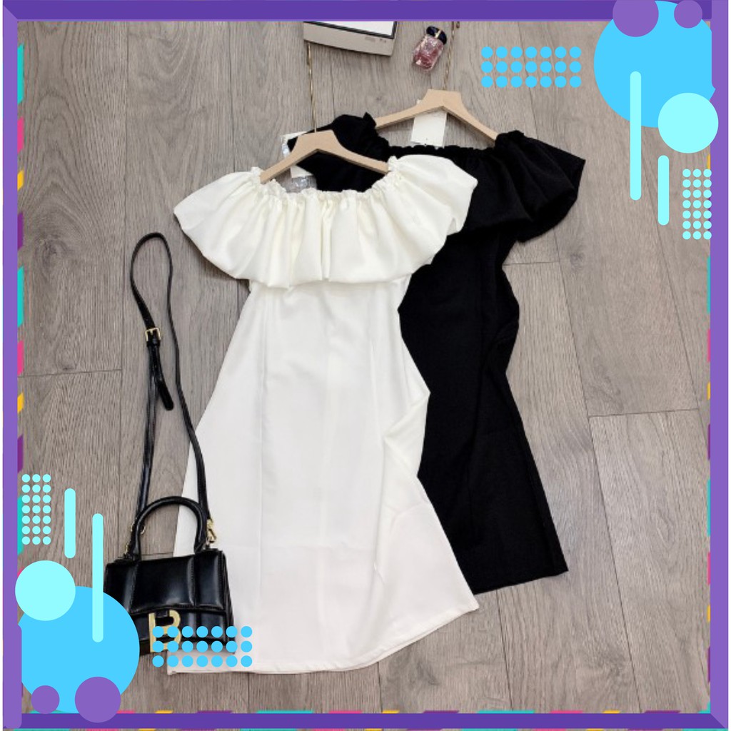 Đầm dự tiệc trắng trễ vai bèo cao cấp 💖 Váy trắng dự tiệc mùa hè xinh đẹp 💖 Freesize <60kg | BigBuy360 - bigbuy360.vn