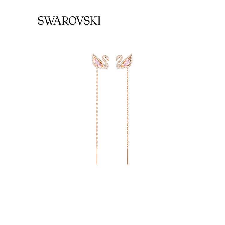 Swarovski Bông Tai Hình Thiên Nga Đính Đá Sang Trọng