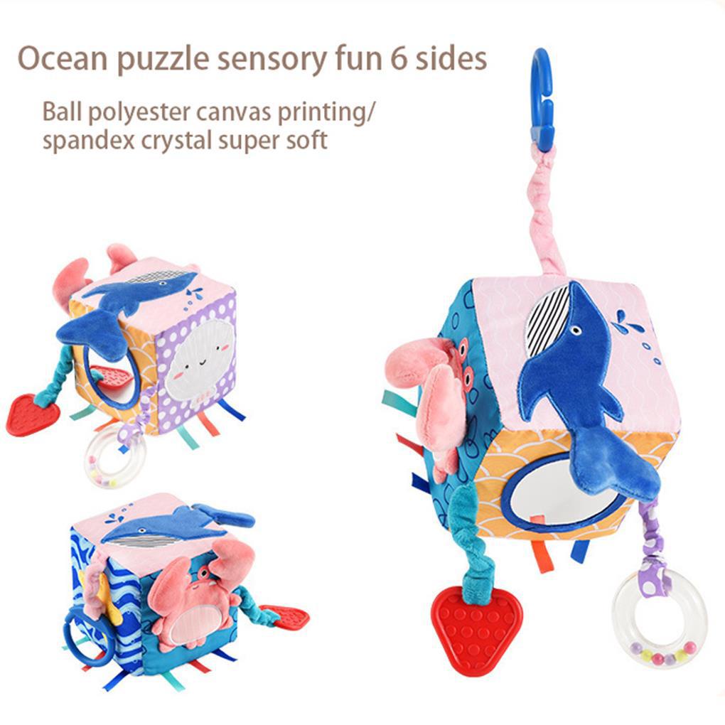 [Choo] Đồ Chơi Khối Lập Phương Nhồi Bông Có Gương Phát Triển Kích Thích Mọc Răng Tại Nhà Cho Trẻ Sơ