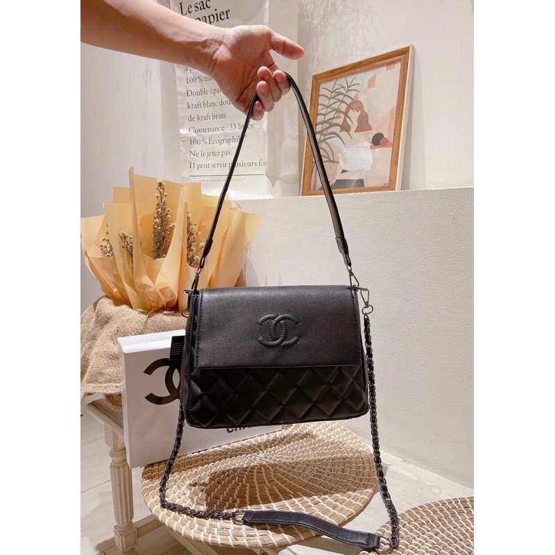 Túi chsnel full đen size 22