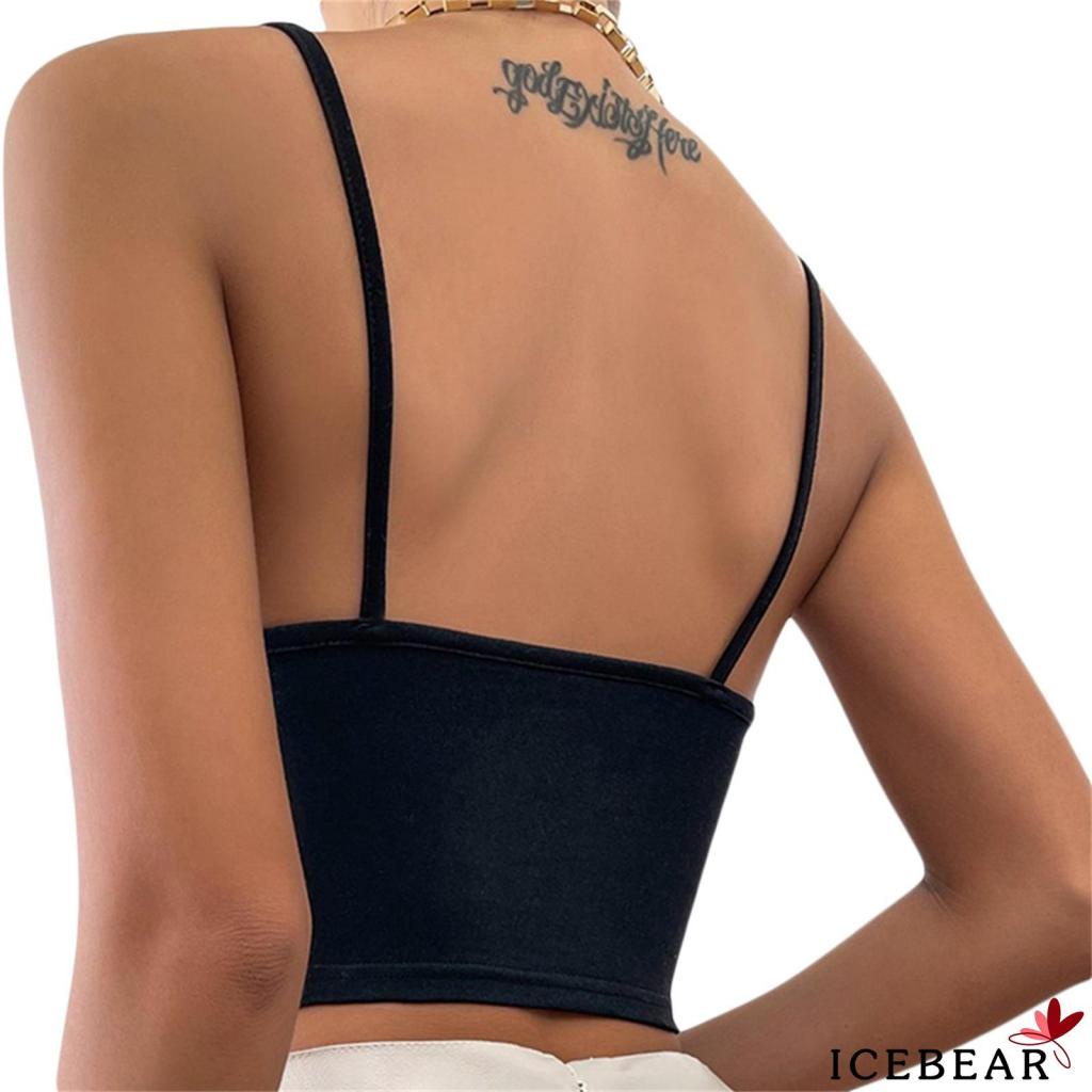 Áo dây nữ cộc tay cổ chữ V thời trang quyến rũ