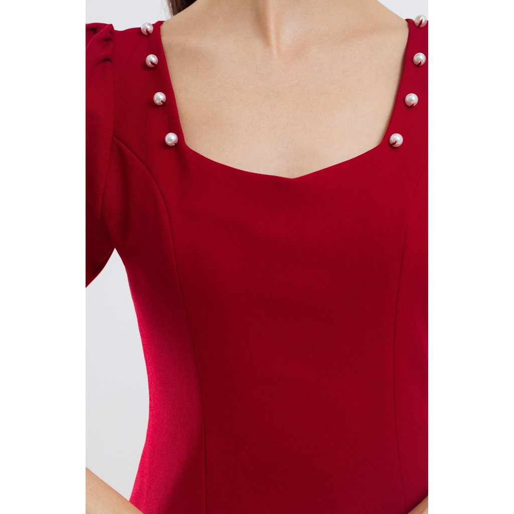 Đầm Xếp Li Cổ Vuông Dáng Xoè EDINI - D1219 | BigBuy360 - bigbuy360.vn