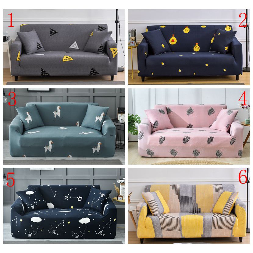 Bọc ghế sofa 1/2/3/4 chỗ tùy chọn in họa tiết đơn giản chống trầy chống bụi thời trang Hàn Quốc