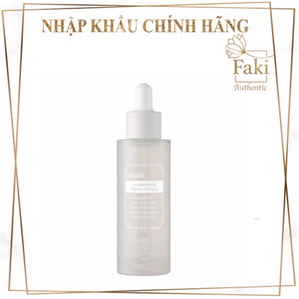 Tinh Dầu Dưỡng Ẩm Klairs Fundamental Watery Oil Drop 50ml Fundamental Watery Oil Drop