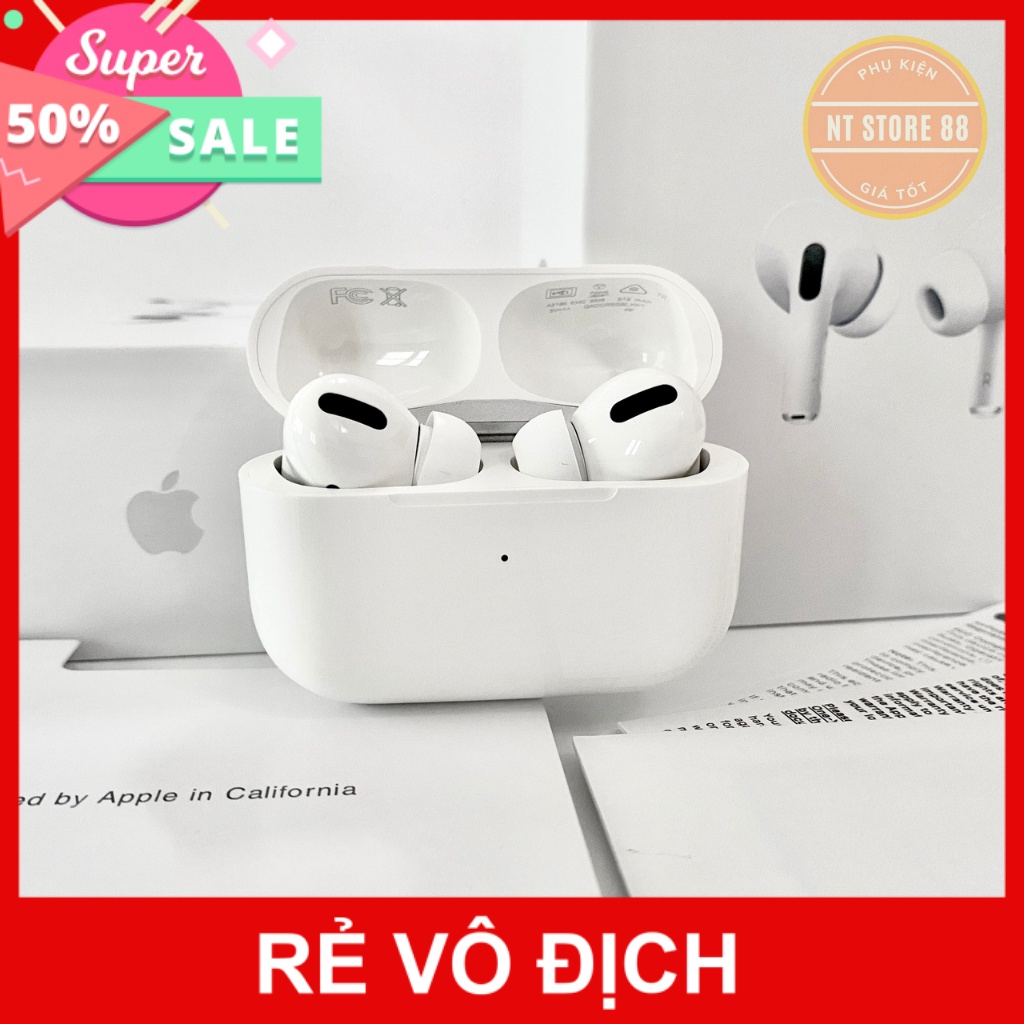 Tai nghe bluetooth airpods Pro bản best 1:1, Đổi Tên, Định Vị, pin trâu, Sạc không dây,dùng cả ios và Androi