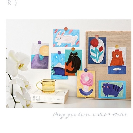 Postcard / Bưu thiếp màu sắc phong cách trẻ trung tươi vui