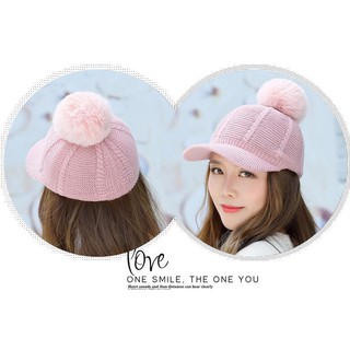 Mũ len lưỡi trai quả bông