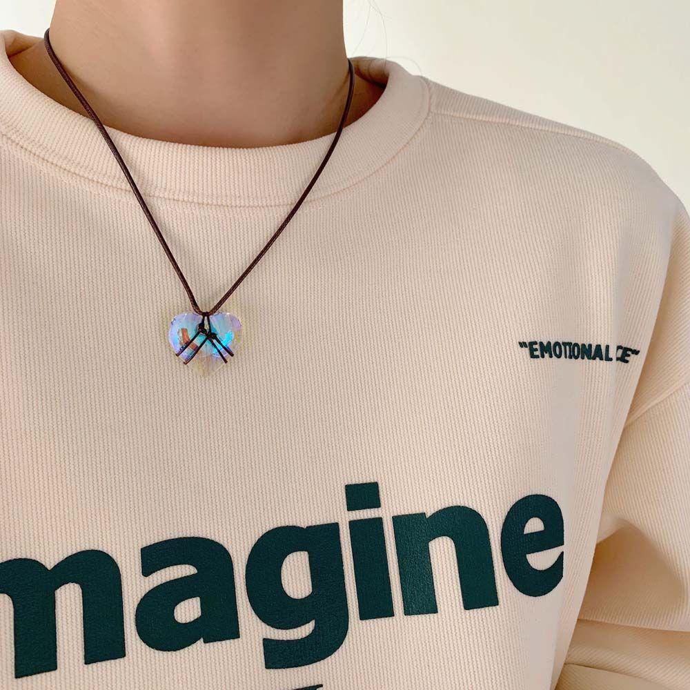 1 Vòng Cổ Choker Mặt Trái Tim Đơn Giản Phong Cách Hàn Quốc