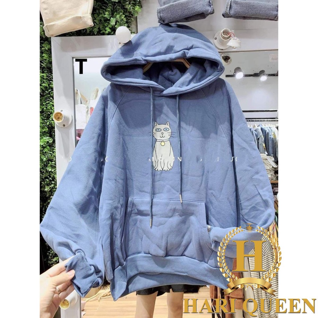 Áo hoodie mèo đeo chuông DTR1119