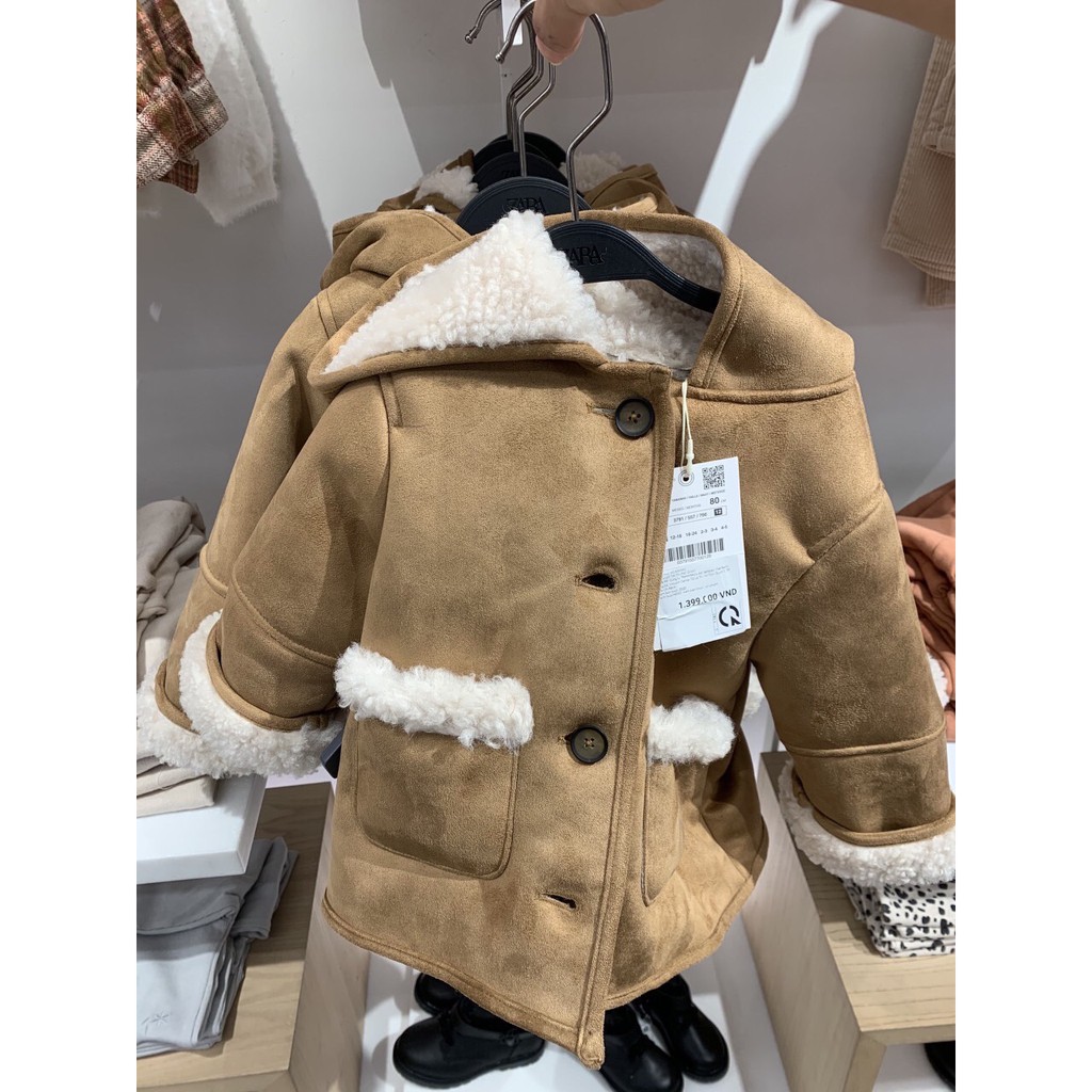 Áo khoác Phối lông cừu mặc 2 mặt Zara
