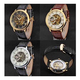 [DH02] Đồng hồ cơ lộ máy nam dây da cao cấp Forsining chính hãng