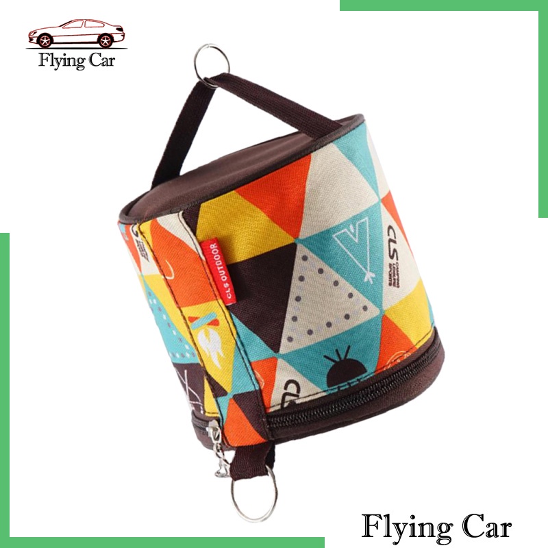 Camping Tent Folding Toilet Paper Hanging Holder Roll Case Storage Box Bag