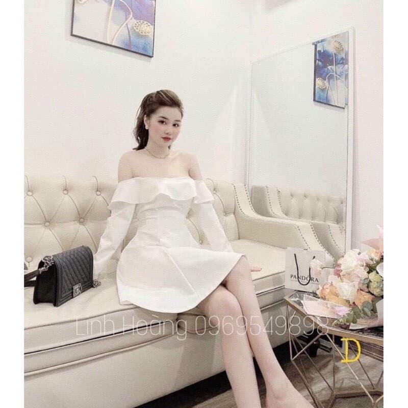 Đầm trễ vai xoè tiểu thư