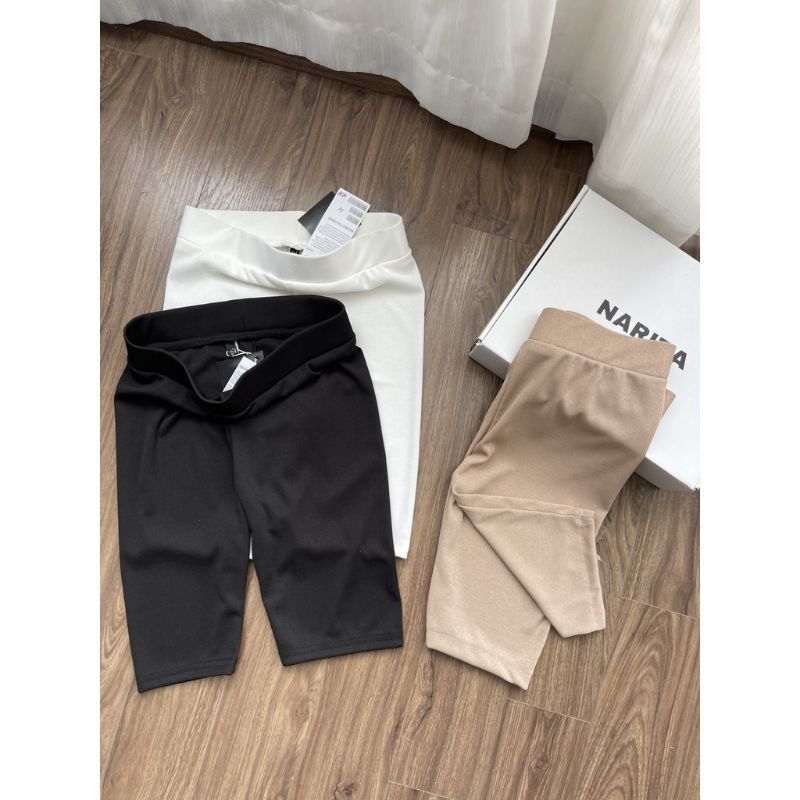 Quần Ngố Tăm Legging Nữ MIE Chất Thun Tăm Co Dãn Nhập Hàn Cao Cấp