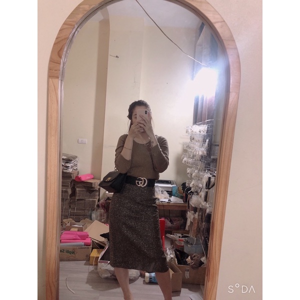 Chân váy dạ nhũ dáng dài siêu hot hàng Quảng Châu | BigBuy360 - bigbuy360.vn