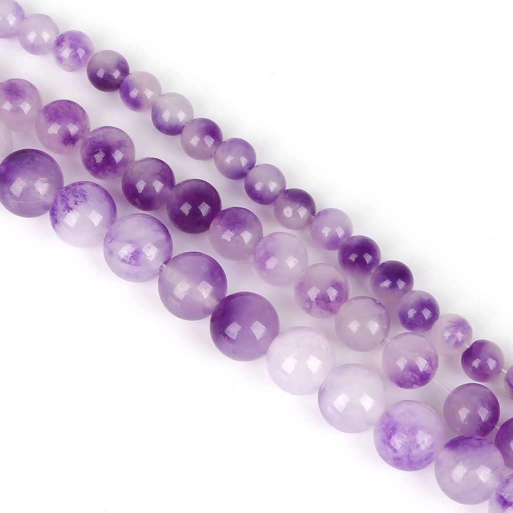 Chuỗi Hạt Đá Ngọc Bích Màu Sắc 6 / 8 / 10mm Dùng Làm Trang Sức diy