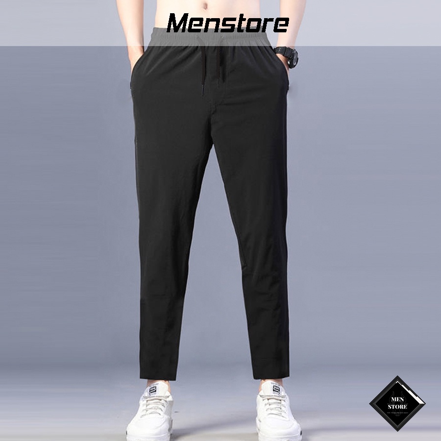 Quần thể thao co giãn 4 chiều, Fom Slimfit, trẻ trung, năng động - Hai màu đen, xám size (45-75kg) MSTPL112