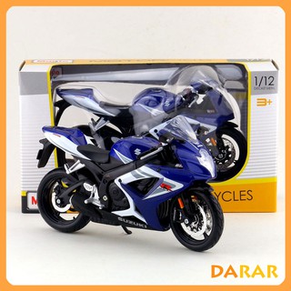 MÔ HÌNH XE MOTO Siêu xe SUZUKI GSX-R750 MAISTO tỷ lệ 1:12