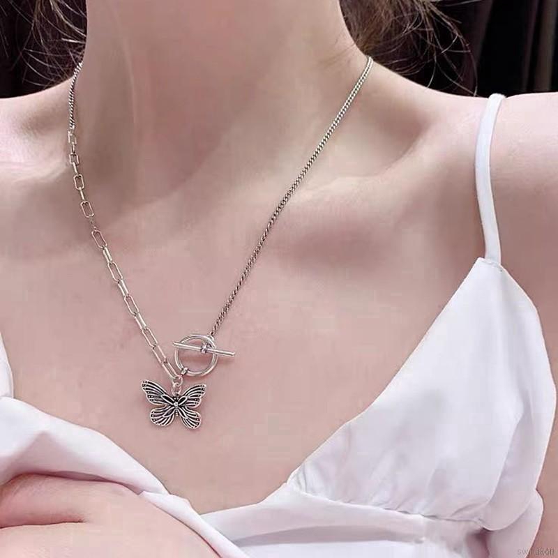 Vòng Tay Hợp Kim Mặt Hình Bướm Đính Đá Phong Cách Retro