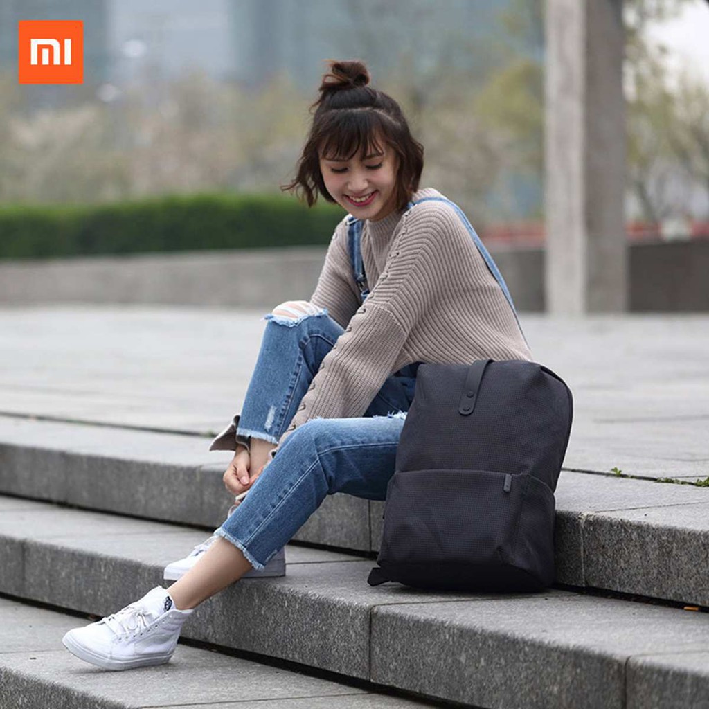 Balo Laptop XIAOMI leisure college style Backpack cho nam nữ đựng máy tính xách tay Tab iPad du lịch văn phòng di chuyển