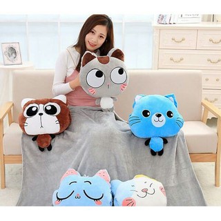 Bộ chăn gối 3 trong 1 hình totoro - chăn gối văn phòng