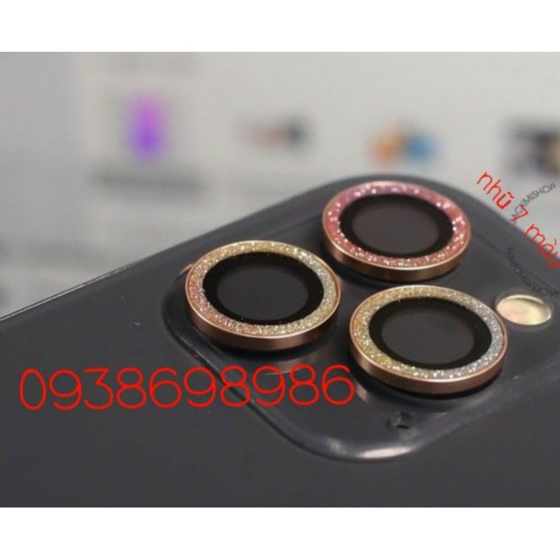 bộ dán camera nhũ 7 màu YH cho iPhone 14 pro max/14/13 pro max/13/12 pro max / 12/ 11 pro max/11/11 pro tình tế đẹp mắt