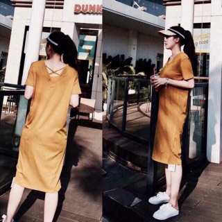 Đầm suôn thun
