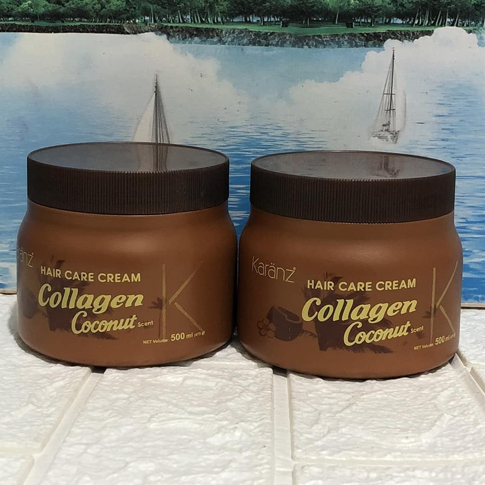 Hấp dầu (kem ủ tóc) mềm mượt, phục hồi khô xơ, hư tổn Collagen Coconut (Hương Dừa) Karanz 1000ml