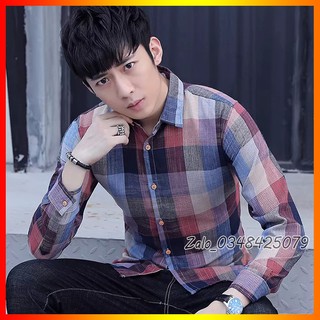 Áo sơ mi nam 🌈freeship🌈 giảm 10k nhập mã áo sơ mi caro nam