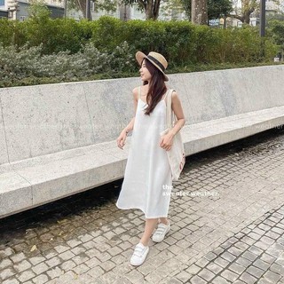 Váy Hai Dây Đũi Trơn Dáng Basic