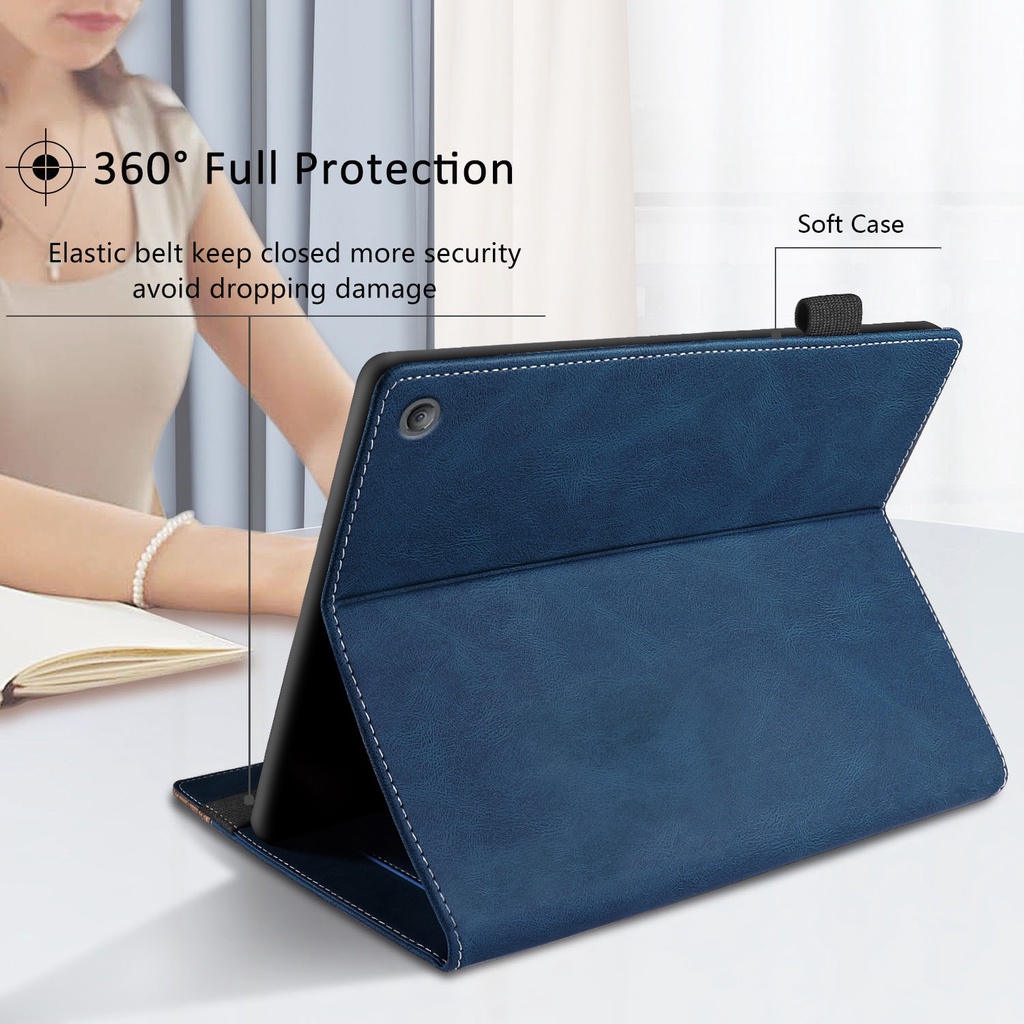 Ốp Máy Tính Bảng Da Nắp Lật Từ Tính Chống Sốc Cho Amazon Kindle All-New Fire HD 10 2021 / HD 10 Plus