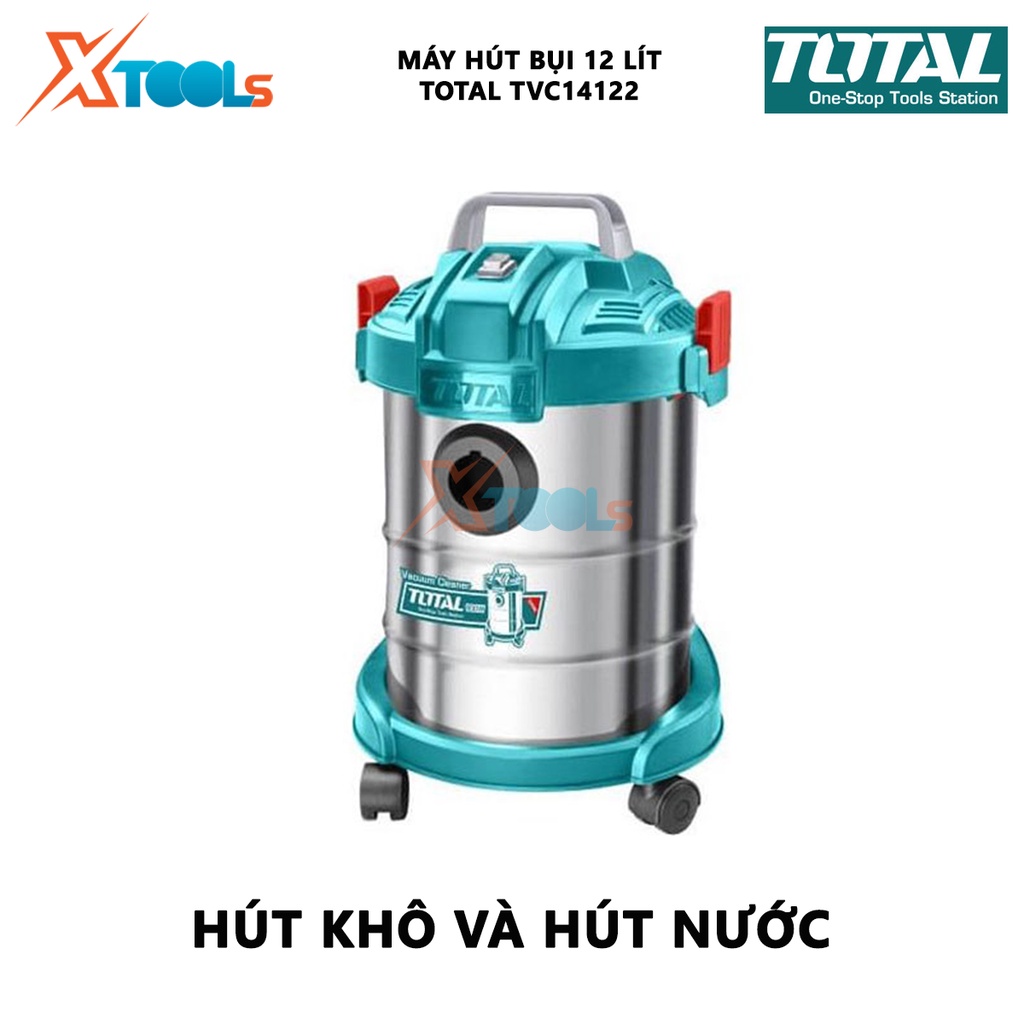 Máy hút bụi Total TVC14122 Máy hút bụi cầm tay Công suất 800W. bình chứa bụi 12 lít. Lưu lượng khí: 1,7 m³/phút [XTOOLs]