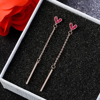 [ Hàng Cao Cấp ] Bông Tai trái tim nhỏ, que dài nữ tính - Khuyên Tai Bạc Ý S925 Hàn Quốc  - Kuns Accessories