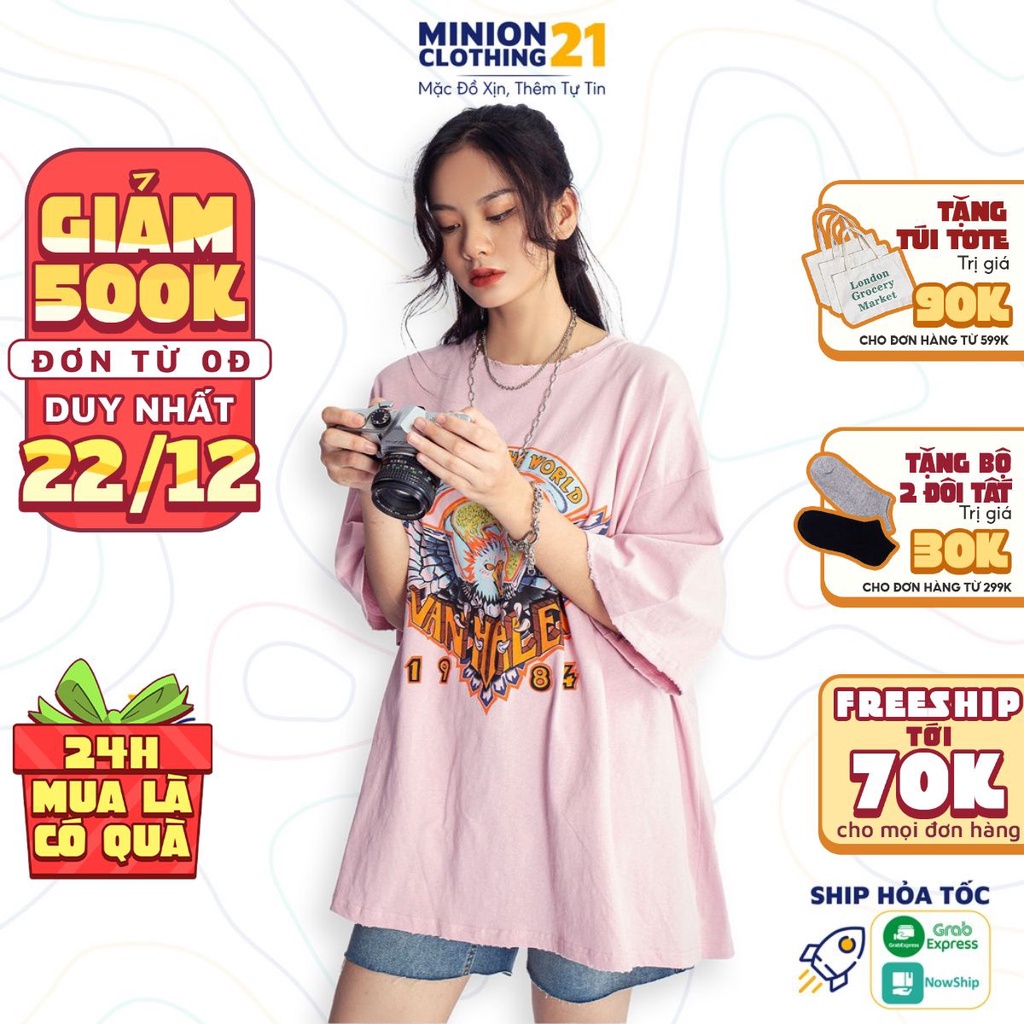 Áo thun tay lỡ MINION CLOTHING phông Unisex nam nữ tee oversize form rộng pull Ulzzang Streetwear Hàn Quốc vải mềm A3016