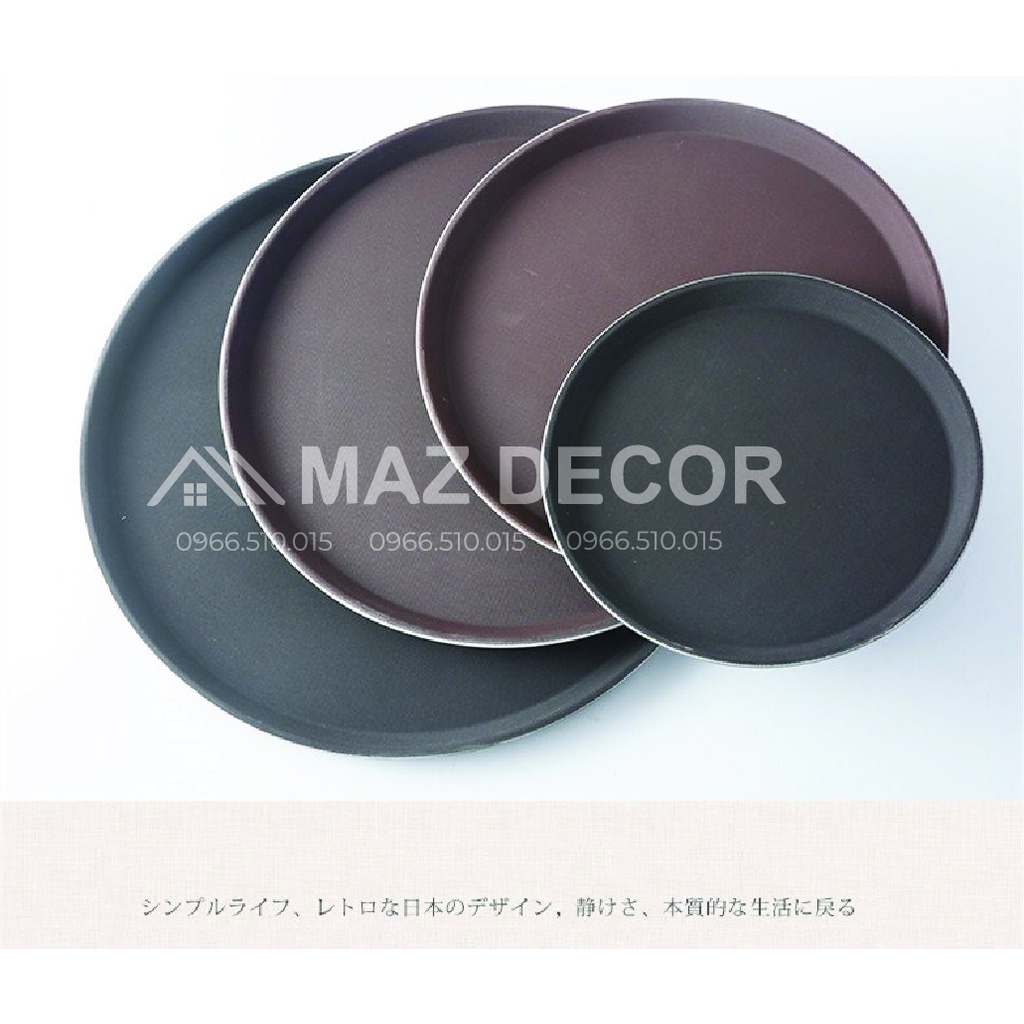 [Sỉ] Khay bê đồ chống trơn tròn các cỡ 28-36-40cm đẹp dày dặn giá rẻ