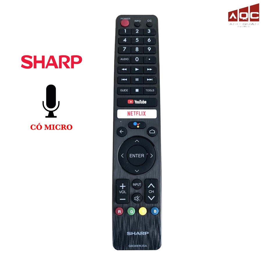 Điều khiển TV SHARP Micro Chính Hãng - Remote TV SHARP Giọng nói