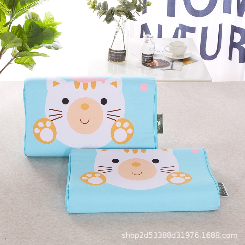 Gối cao su non cho bé, gối cao su nhỡ hỗ trợ cổ cho bé từ 3 tuổi