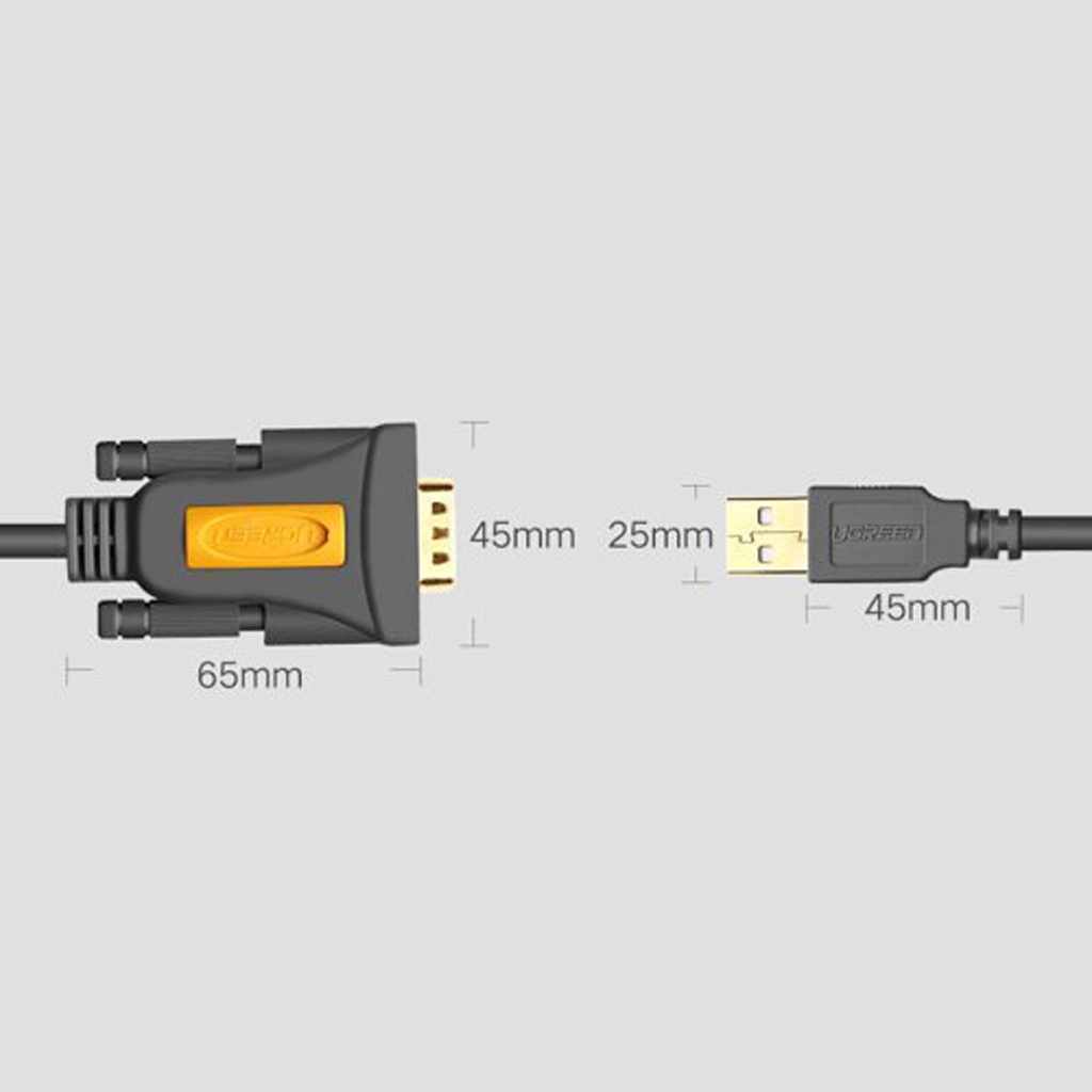 Cáp Chuyển USB to Com RS232 Chính Hãng Ugreen CR104