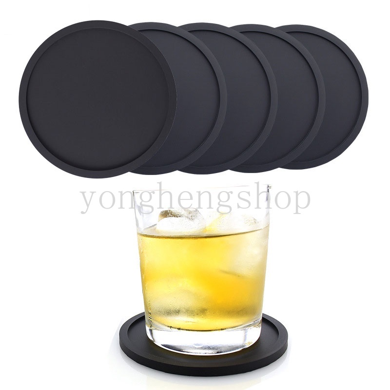 Tấm Lót Cốc Cà Phê Hình Tròn Bằng Silicone Cách Nhiệt Tiện Dụng