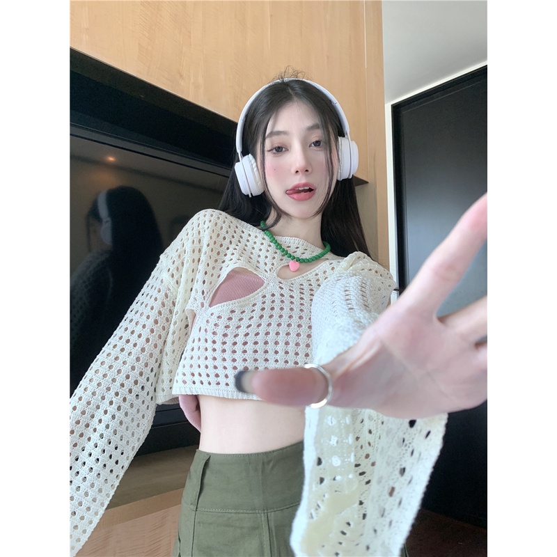 622158#Áo Kiểu Dáng Rộng Khoét Lỗ Thời Trang Mùa Hè Mới Cho Nữ