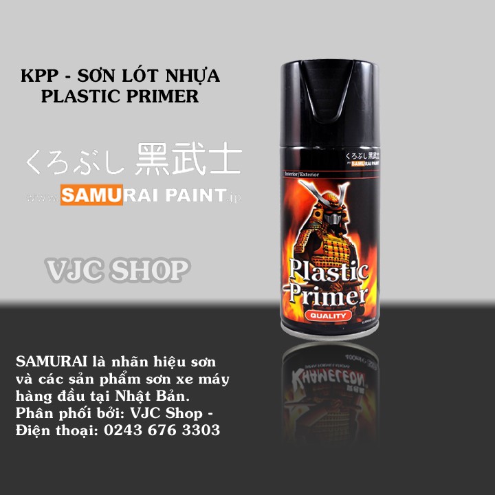 Chai sơn xịt sơn xe máy cao cấp SAMURAI sơn lót nhựa mã KPP*** dung tích 300 ml