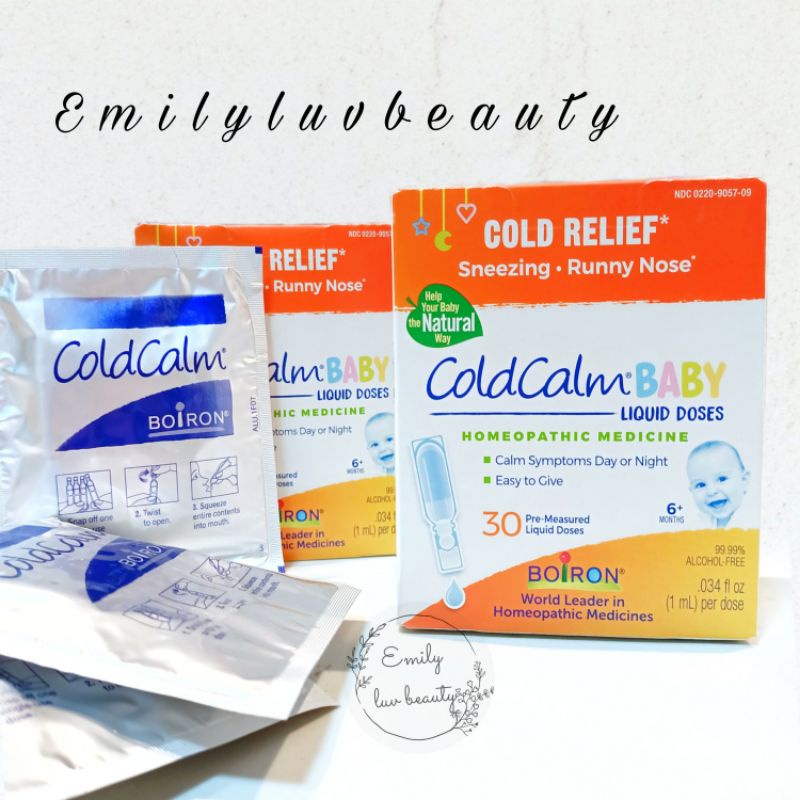 Muối vi lượng ColdCalm Mỹ 30 tép giảm cảm lạnh, nghẹt mũi cho bé từ 6 tháng tuổi